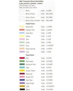 ABC Dinner Napkin 2 Ply Golden Yellow (1000)