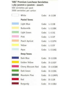 Napkin - Lunch 1 Ply Light Blue (2000)