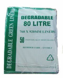 Austar ENV80LT EPI Degradable Garbage Bags 80L Green (250)