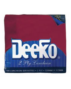 Deeko Dinner Napkin 2 Ply Burgundy (1200)