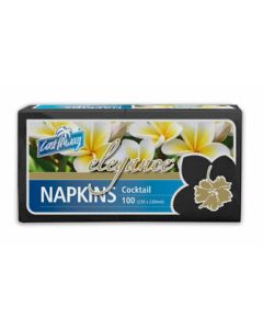 Cocktail Napkin 2 Ply Elegance Black (500)
