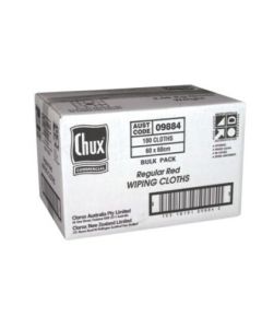 Chux 9884 Regular Wiping Cloth Red 60cm x 60cm (100)